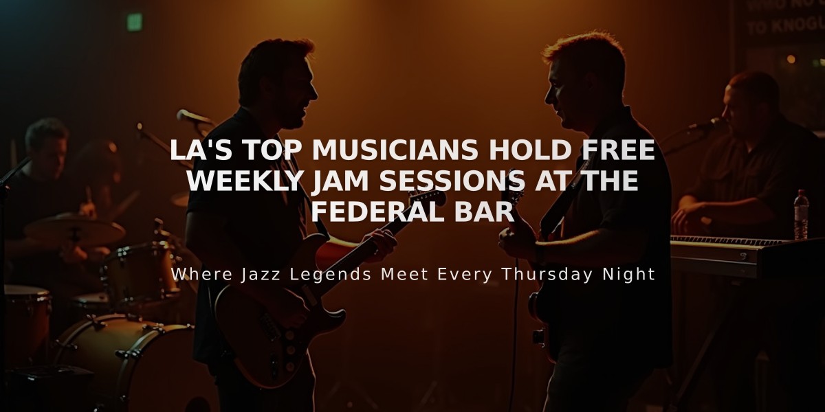 LA's Top Musicians Hold Free Weekly Jam Sessions at The Federal Bar