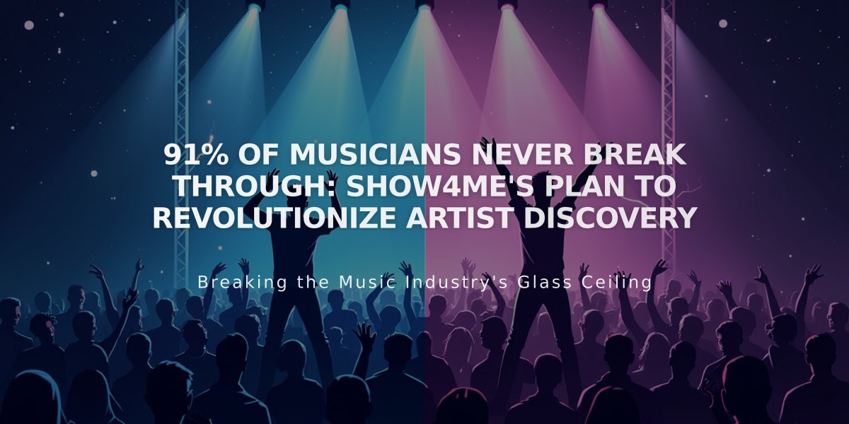 91% of Musicians Never Break Through: Show4me's Plan to Revolutionize Artist Discovery