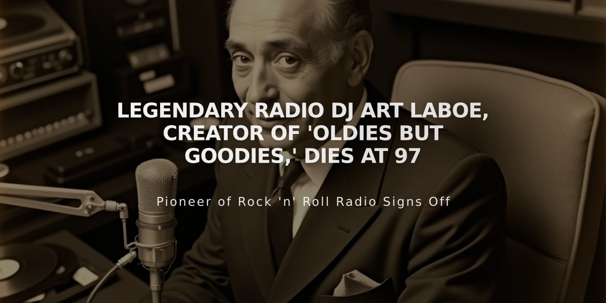 Legendary Radio DJ Art Laboe, Creator of 'Oldies But Goodies,' Dies at 97