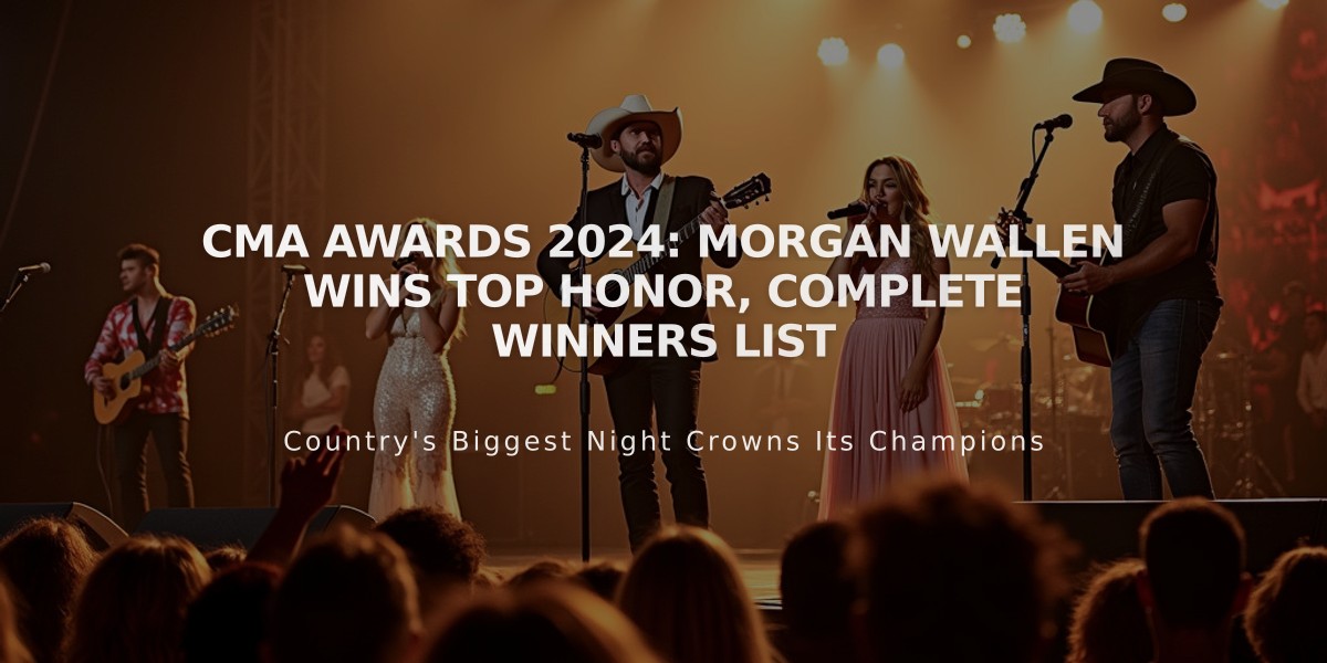 CMA Awards 2024: Morgan Wallen Wins Top Honor, Complete Winners List