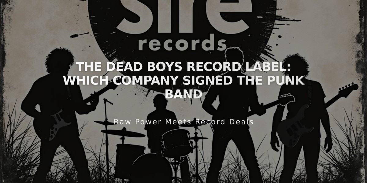 The Dead Boys Record Label: Which Company Signed the Punk Band