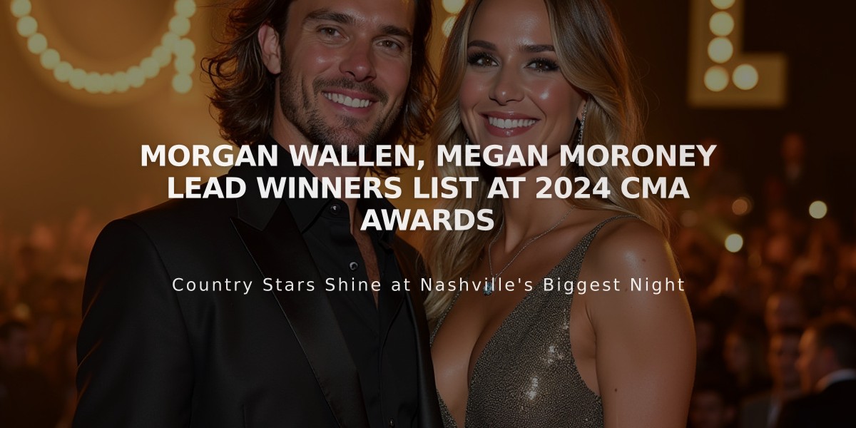 Morgan Wallen, Megan Moroney Lead Winners List at 2024 CMA Awards