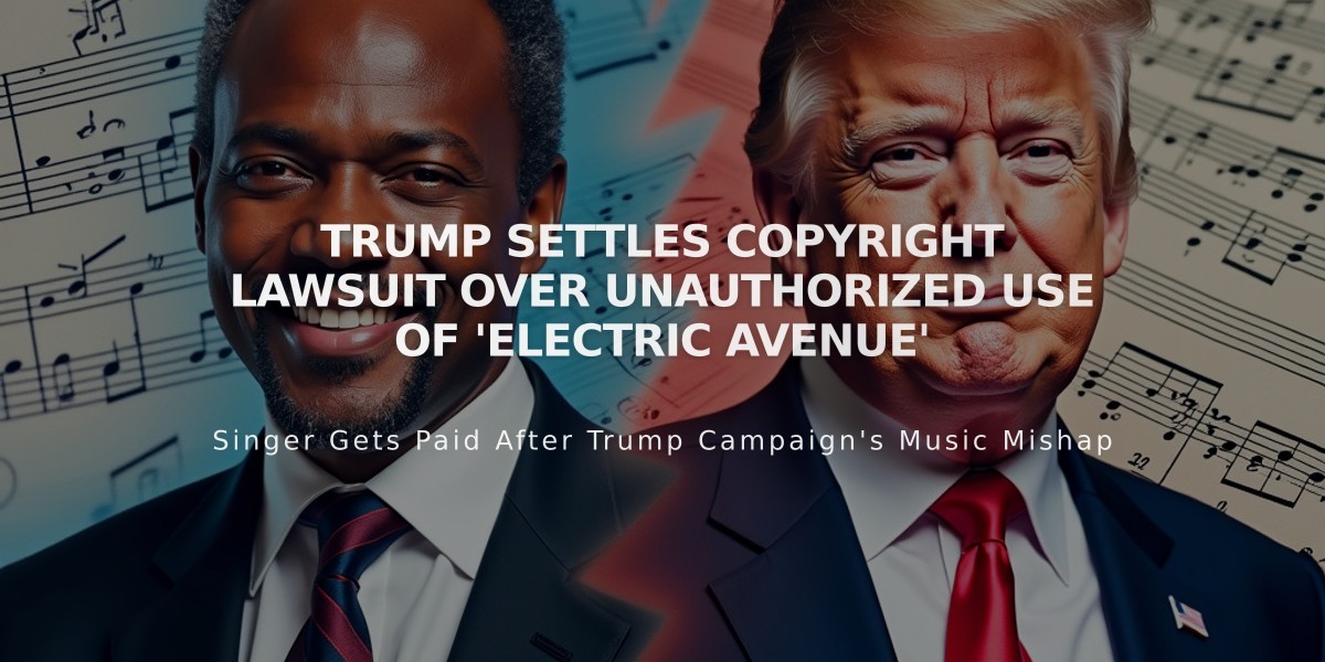 Trump Settles Copyright Lawsuit Over Unauthorized Use of 'Electric Avenue'