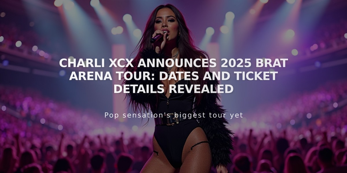 Charli XCX Announces 2025 BRAT Arena Tour: Dates and Ticket Details Revealed