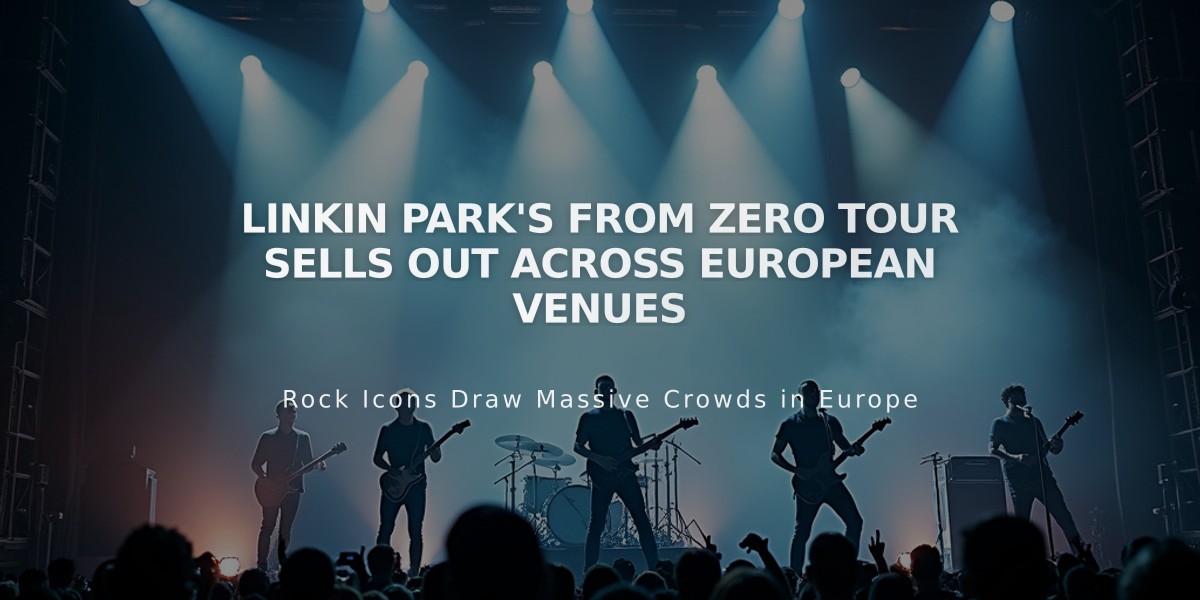 Linkin Park's From Zero Tour Sells Out Across European Venues