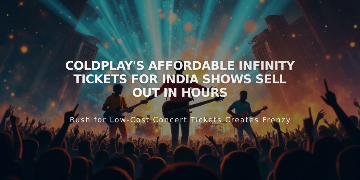 Coldplay's Affordable Infinity Tickets for India Shows Sell Out in Hours