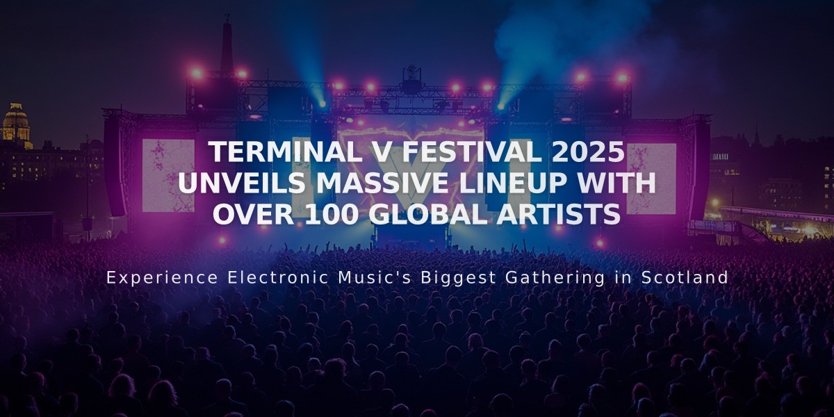 Terminal V Festival 2025 Unveils Massive Lineup with Over 100 Global Artists