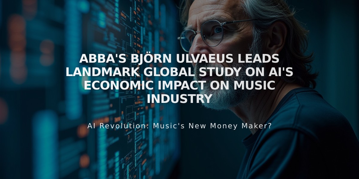 ABBA's Björn Ulvaeus Leads Landmark Global Study on AI's Economic Impact on Music Industry