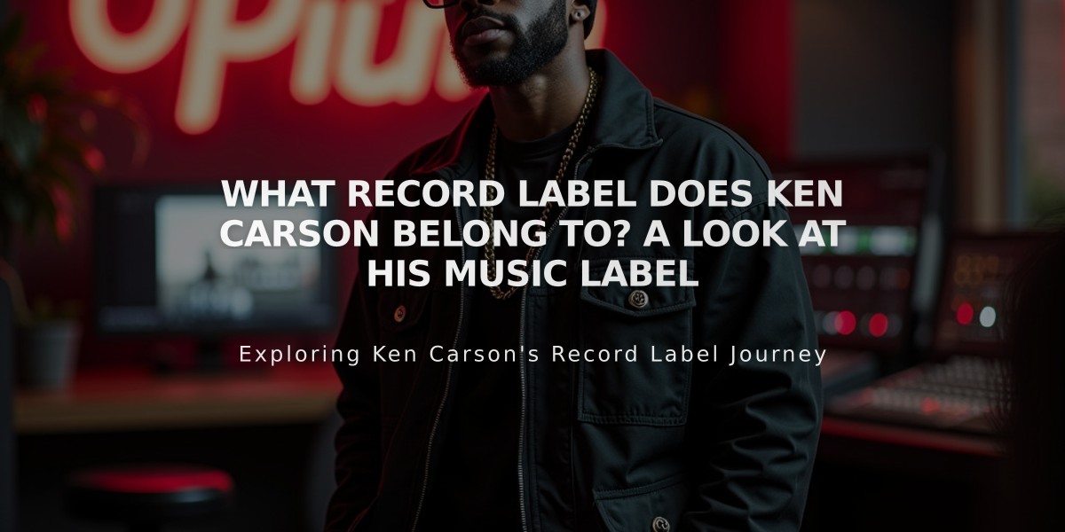 What Record Label Does Ken Carson Belong To? A Look at His Music Label