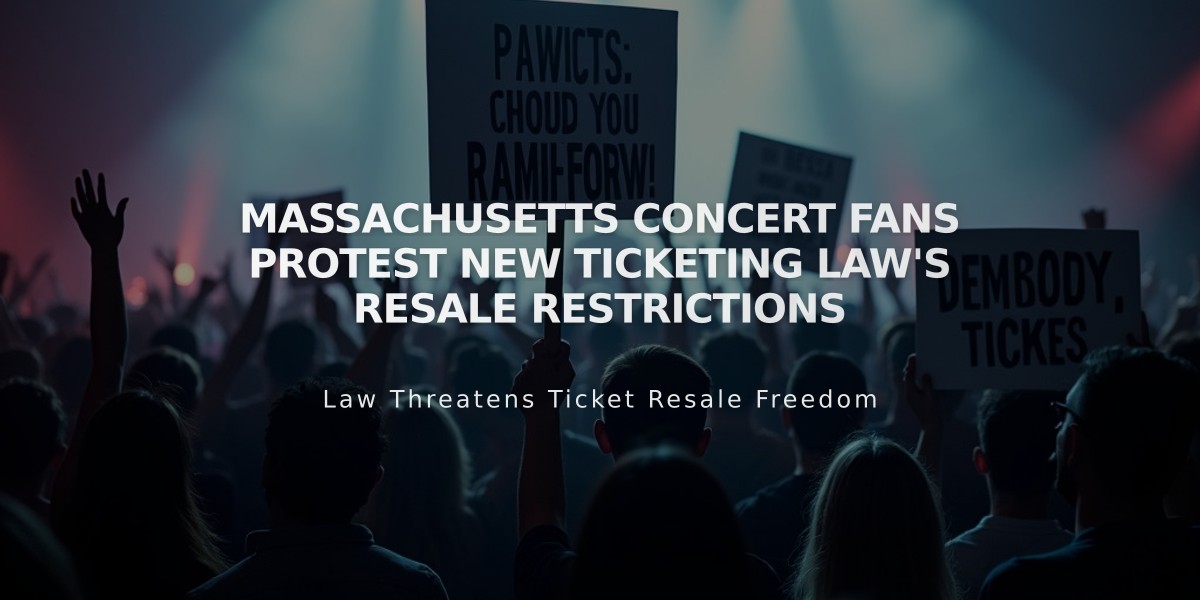 Massachusetts Concert Fans Protest New Ticketing Law's Resale Restrictions