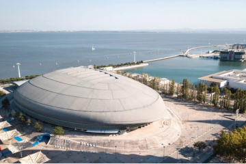 Aerial view of Portuguese concert venue