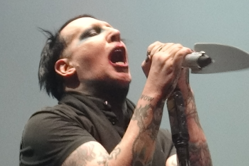 Marilyn Manson performing on stage