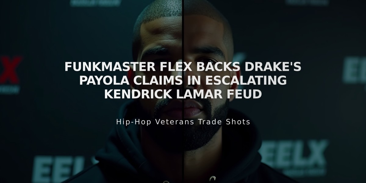 Funkmaster Flex Backs Drake's Payola Claims in Escalating Kendrick Lamar Feud