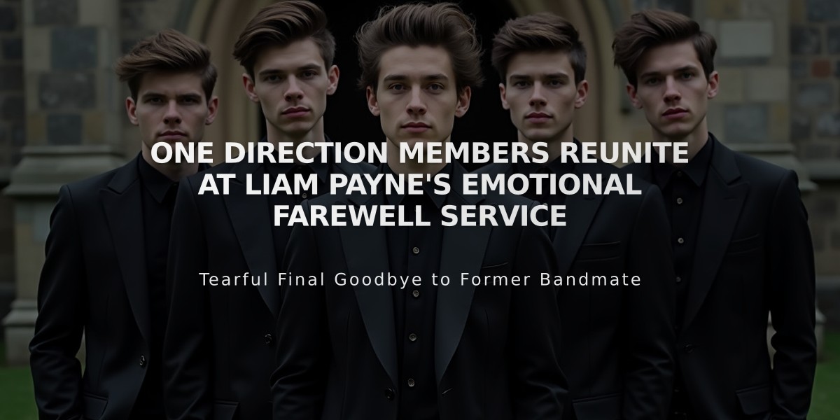 One Direction Members Reunite at Liam Payne's Emotional Farewell Service