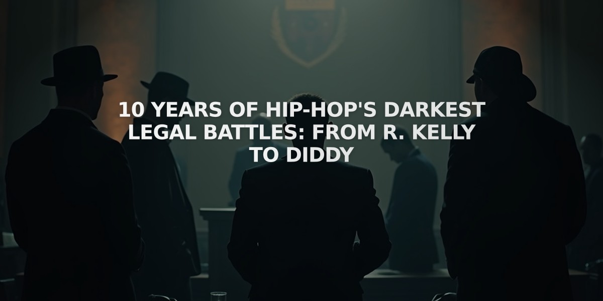 10 Years of Hip-Hop's Darkest Legal Battles: From R. Kelly to Diddy