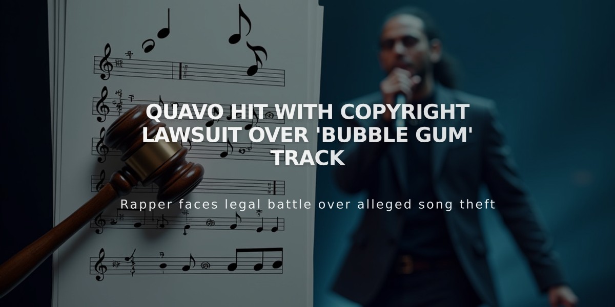 Quavo Hit with Copyright Lawsuit Over 'Bubble Gum' Track