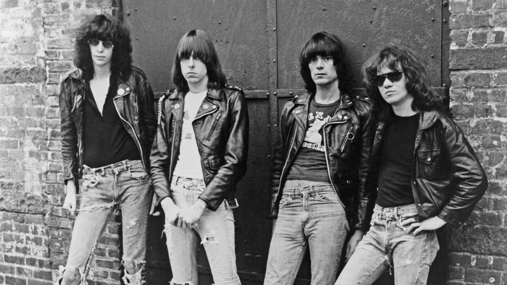 Ramones band posing together