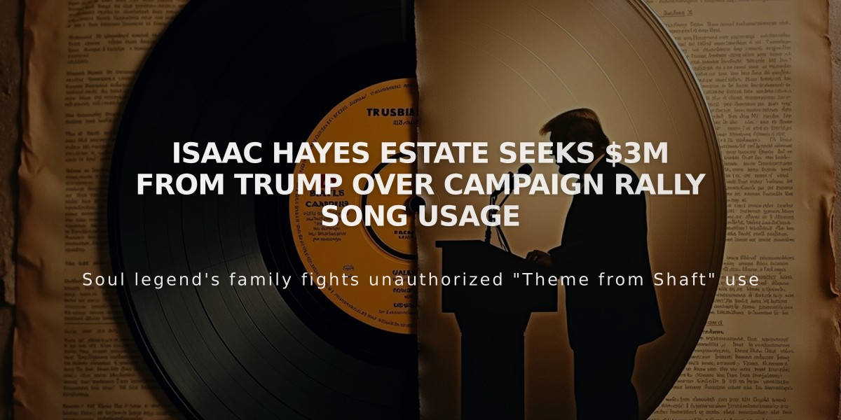 Isaac Hayes Estate Seeks $3M from Trump Over Campaign Rally Song Usage