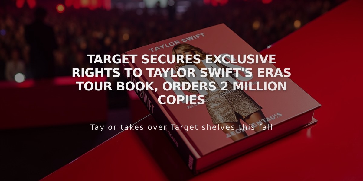 Target Secures Exclusive Rights to Taylor Swift's Eras Tour Book, Orders 2 Million Copies