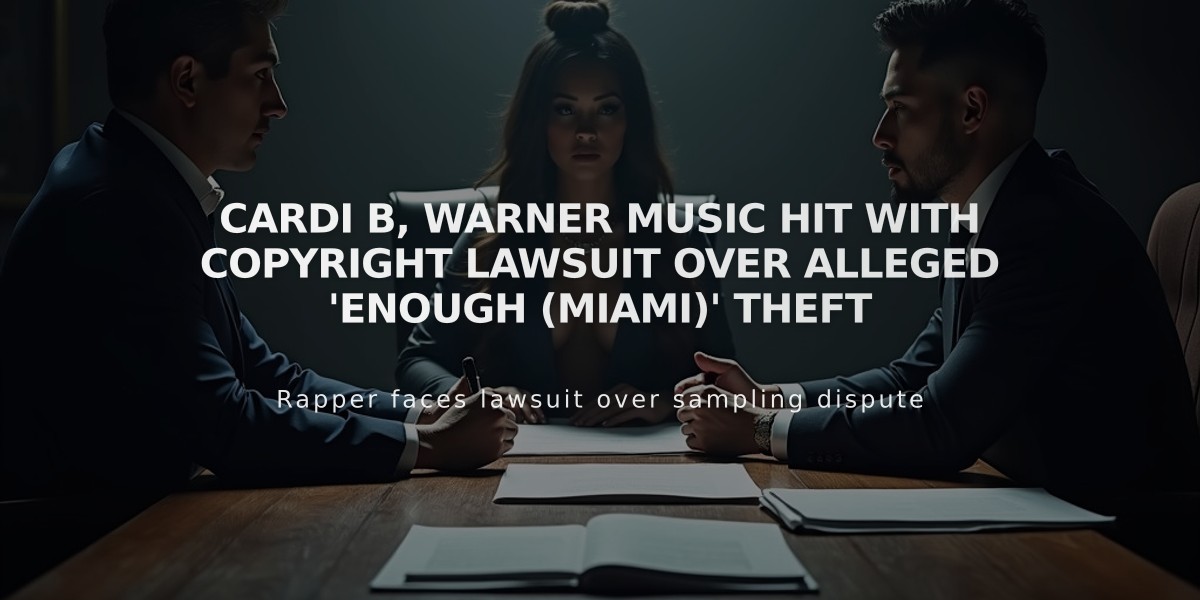 Cardi B, Warner Music Hit With Copyright Lawsuit Over Alleged 'Enough (Miami)' Theft