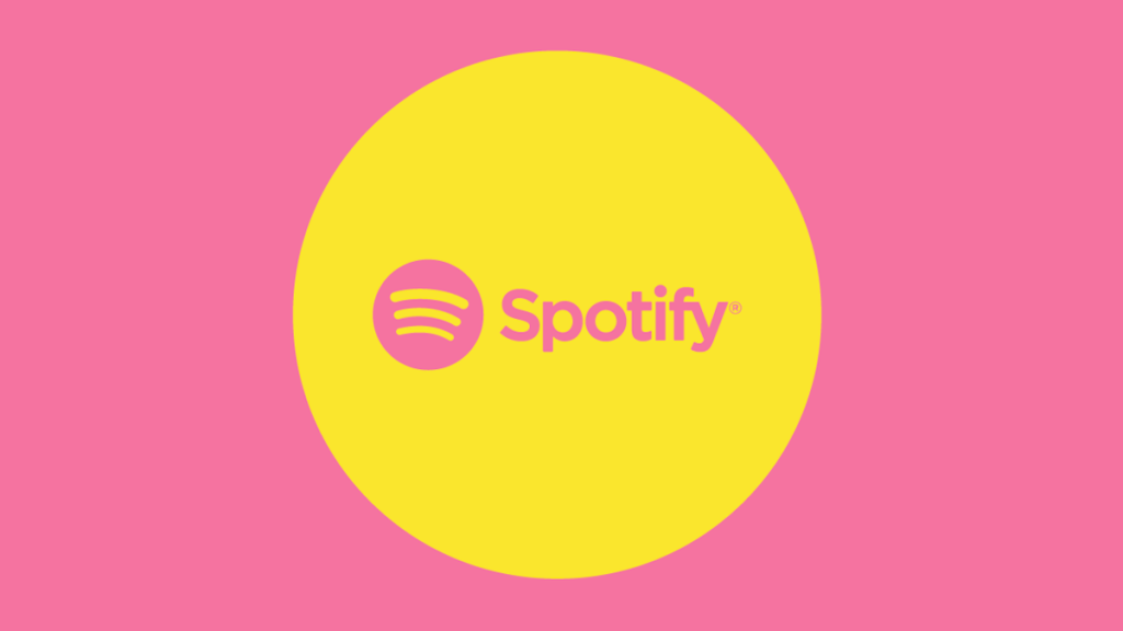 Spotify logo on yellow background