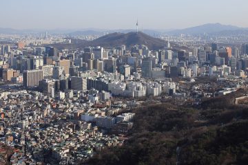 Seoul cityscape from above