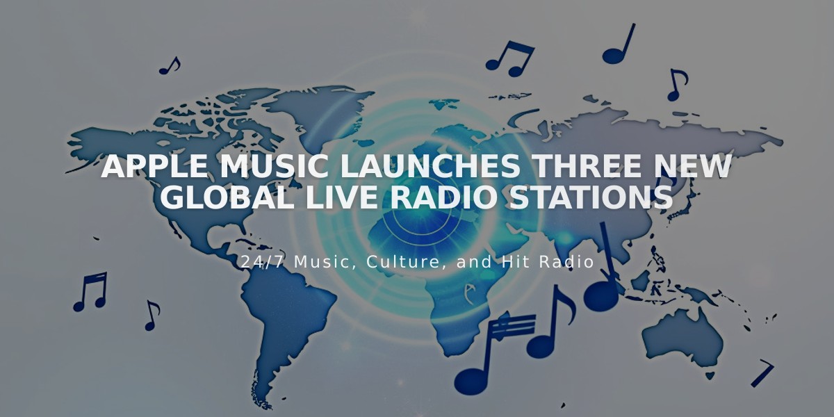 Apple Music Launches Three New Global Live Radio Stations