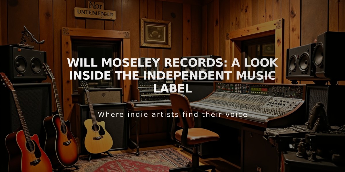 Will Moseley Records: A Look Inside the Independent Music Label