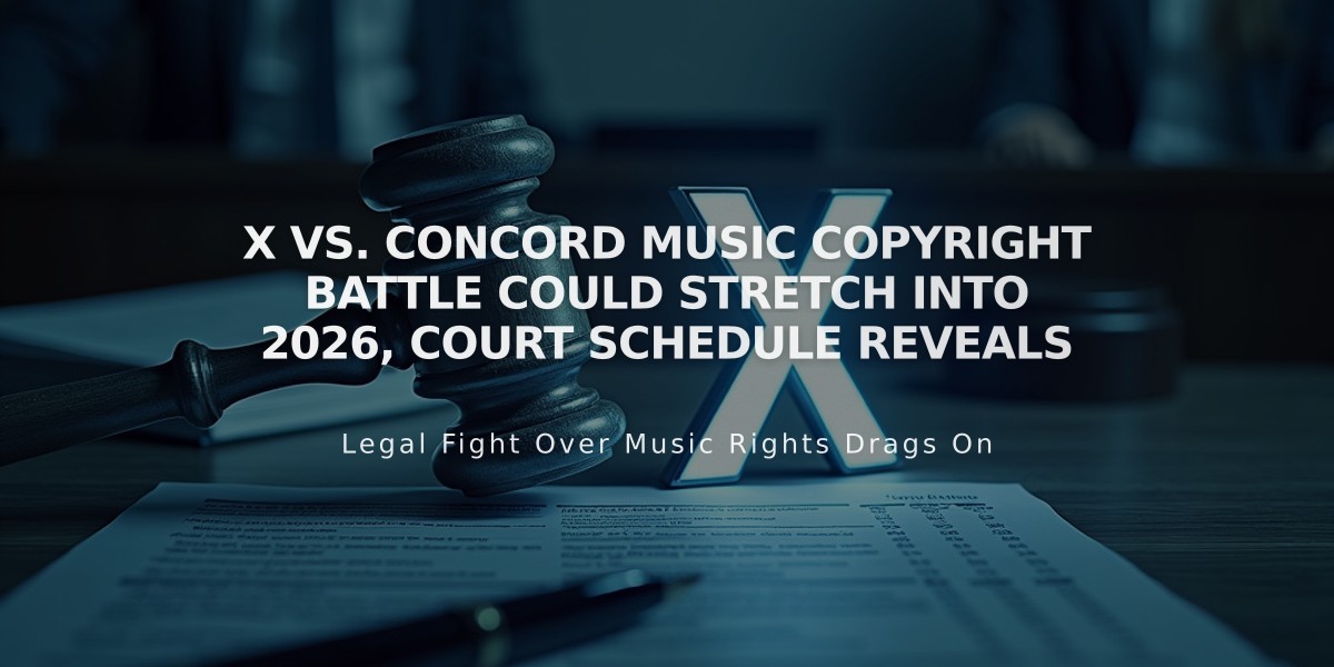 X vs. Concord Music Copyright Battle Could Stretch into 2026, Court Schedule Reveals