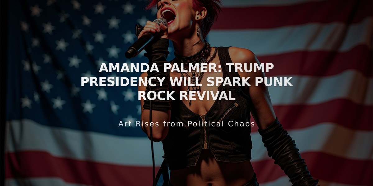 Amanda Palmer: Trump Presidency Will Spark Punk Rock Revival