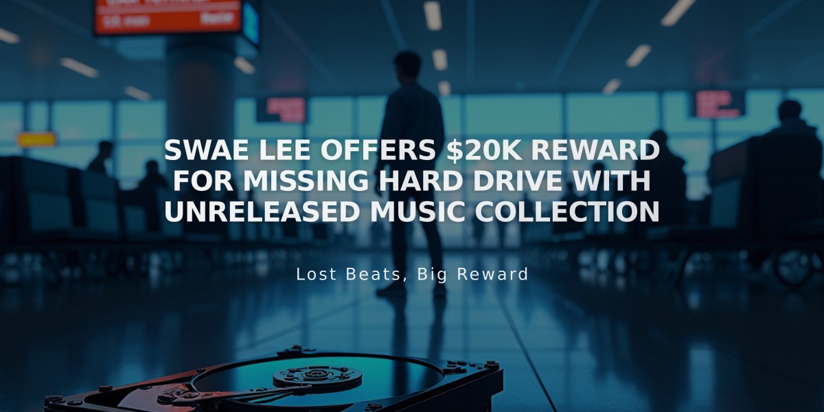 Swae Lee Offers $20K Reward for Missing Hard Drive with Unreleased Music Collection