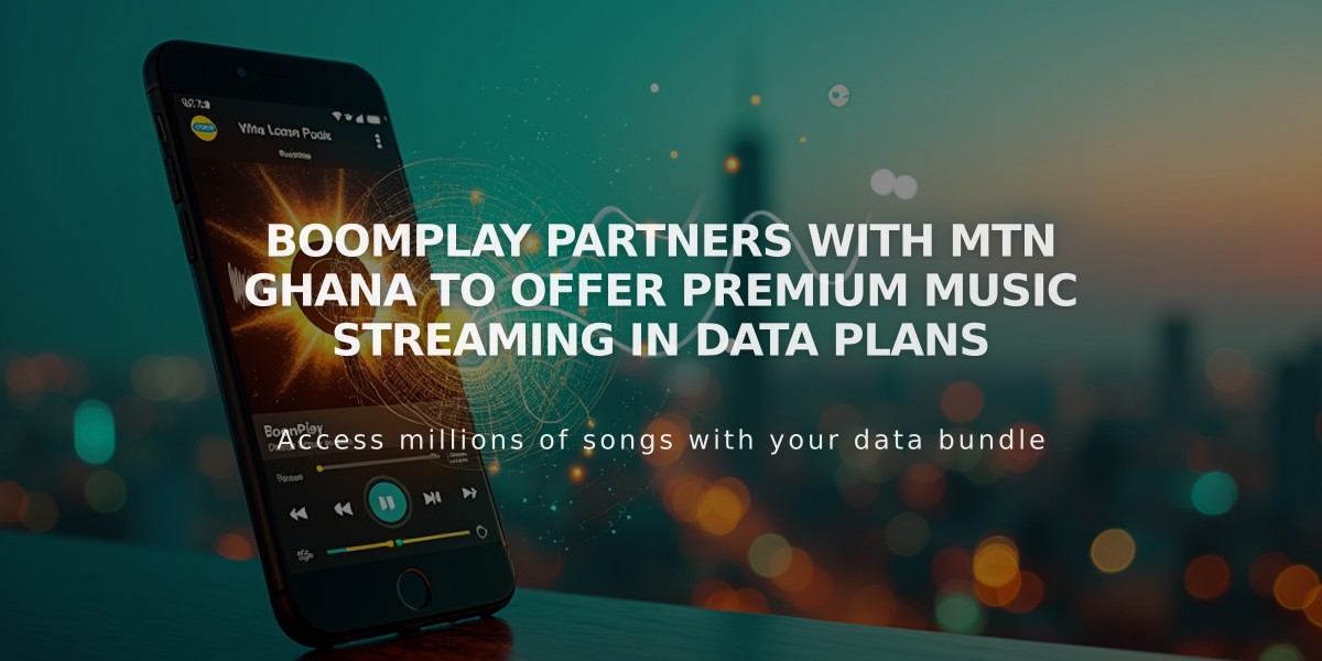 Boomplay Partners With MTN Ghana to Offer Premium Music Streaming in Data Plans