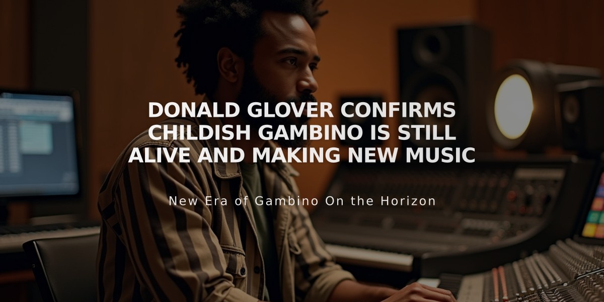 Donald Glover Confirms Childish Gambino Is Still Alive and Making New Music