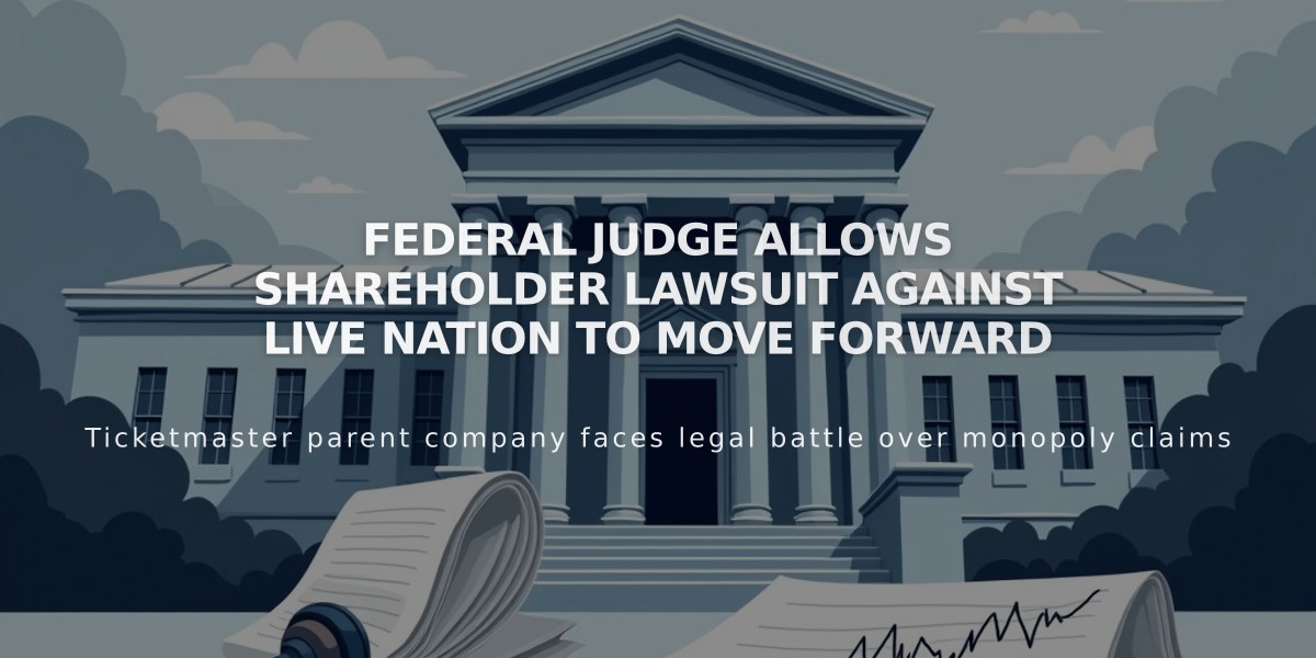 Federal Judge Allows Shareholder Lawsuit Against Live Nation to Move Forward