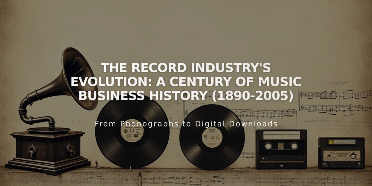 The Record Industry's Evolution: A Century of Music Business History (1890-2005)