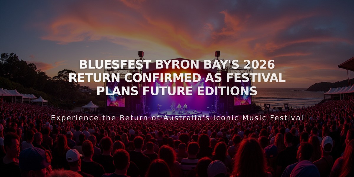 Bluesfest Byron Bay's 2026 Return Confirmed as Festival Plans Future Editions