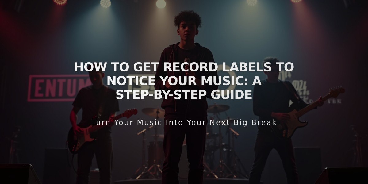 How to Get Record Labels to Notice Your Music: A Step-by-Step Guide