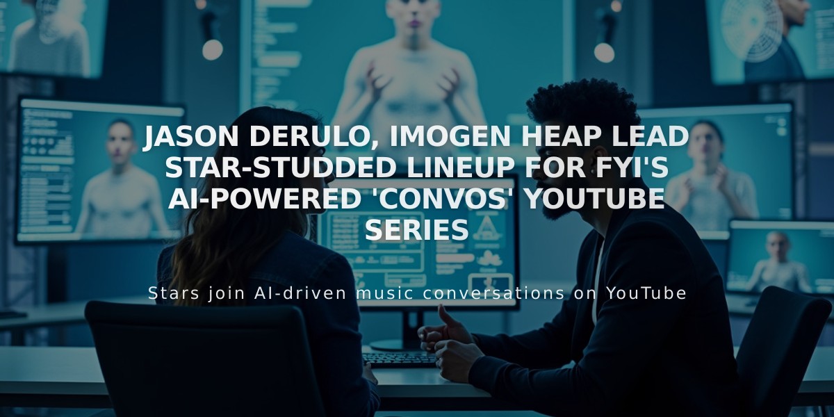 Jason Derulo, Imogen Heap Lead Star-Studded Lineup for FYI's AI-Powered 'Convos' YouTube Series