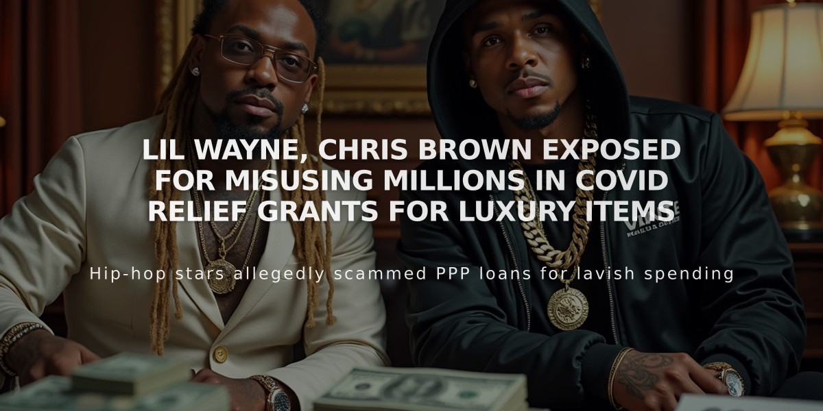 Lil Wayne, Chris Brown Exposed for Misusing Millions in COVID Relief Grants for Luxury Items