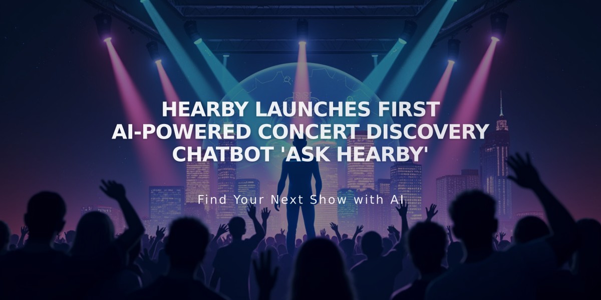 Hearby Launches First AI-Powered Concert Discovery Chatbot 'Ask Hearby'