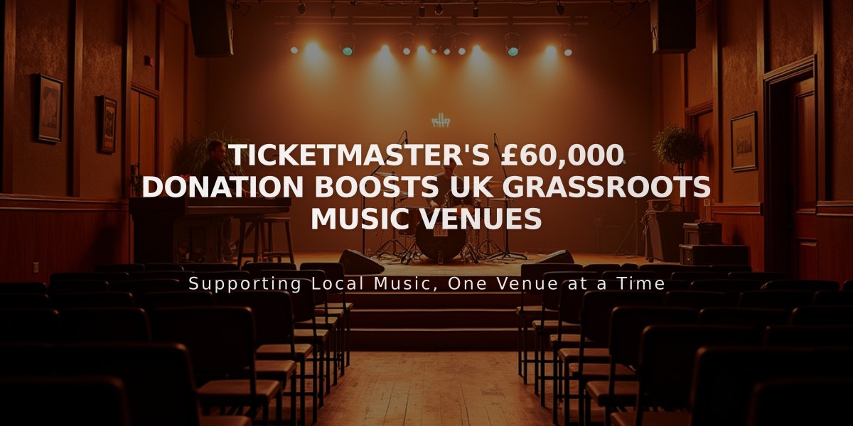 Ticketmaster's £60,000 Donation Boosts UK Grassroots Music Venues