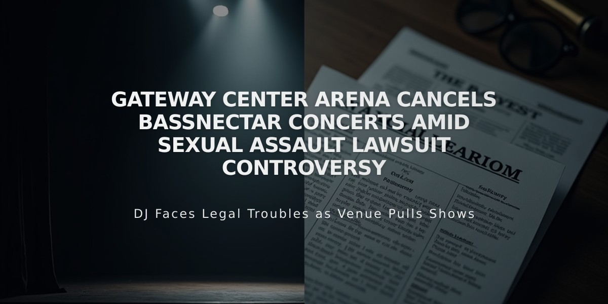 Gateway Center Arena Cancels Bassnectar Concerts Amid Sexual Assault Lawsuit Controversy