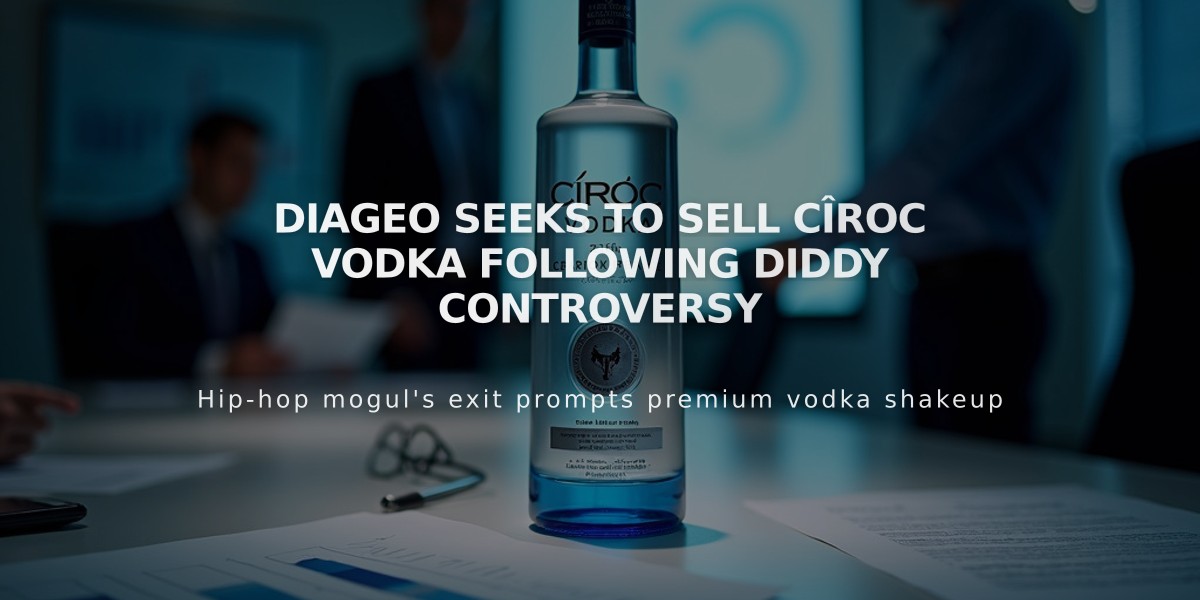 Diageo Seeks to Sell Cîroc Vodka Following Diddy Controversy