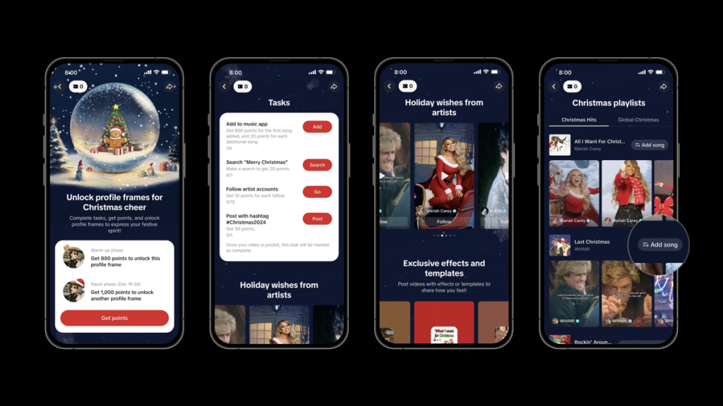 TikTok Christmas hashtag celebration