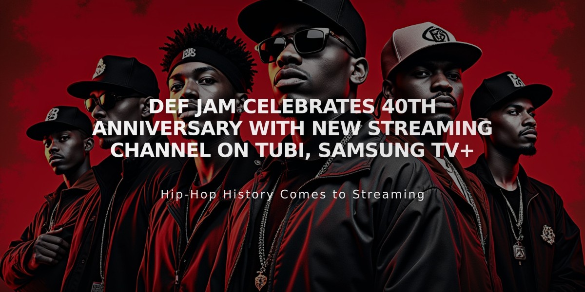 Def Jam Celebrates 40th Anniversary with New Streaming Channel on Tubi, Samsung TV+