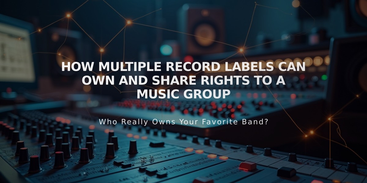 How Multiple Record Labels Can Own and Share Rights to a Music Group