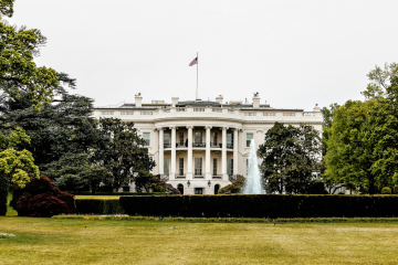 White House exterior at night