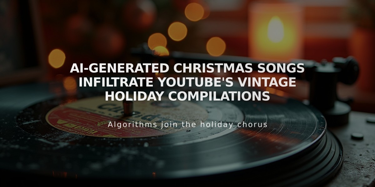 AI-Generated Christmas Songs Infiltrate YouTube's Vintage Holiday Compilations