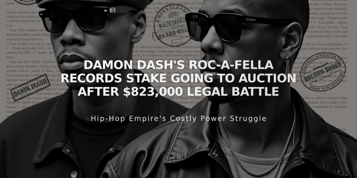 Damon Dash's Roc-A-Fella Records Stake Going to Auction After $823,000 Legal Battle