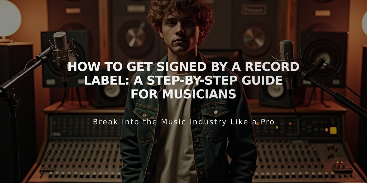 How to Get Signed by a Record Label: A Step-by-Step Guide for Musicians